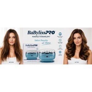 BRAND NEW Nano Titanium 5 Piece Jumbo Hot Roller Set by BABYLISS PRO • Open Box